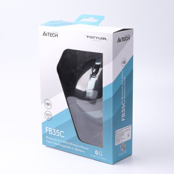 ���� ���������� Fstyler, BT+RF (Combo), USB, 2000 dpi, ���������� Li ���������� A4Tech FB35C (Midnight Green) - �������� 8