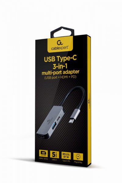 ��� ������� USB-C 3-�-1 (USB/HDMI/PD), ���� Cablexpert A-CM-COMBO3-02 - �������� 2