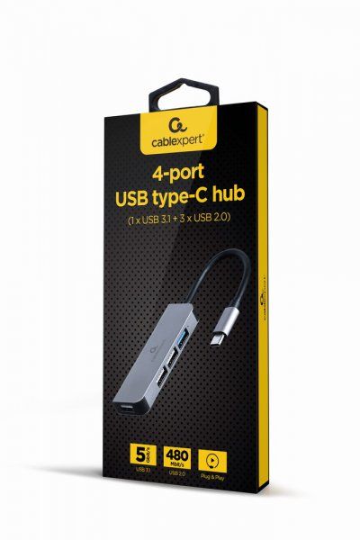 USB-� �� 1 � USB 3.1 Gen1 (5 Gbps), 3 � USB 2.0, �����, ���� Cablexpert UHB-CM-U3P1U2P3-01 - �������� 2
