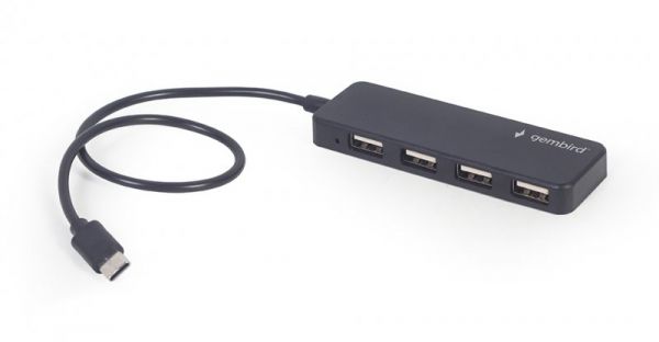  Gembird USB-C 4 ports USB 2.0 black (UHB-CM-U2P4-01) -  1