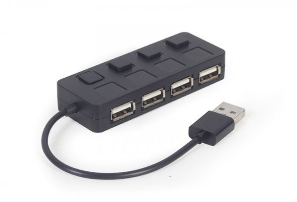  Gembird USB 2.0 4 ports switch black (UHB-U2P4-05) -  1