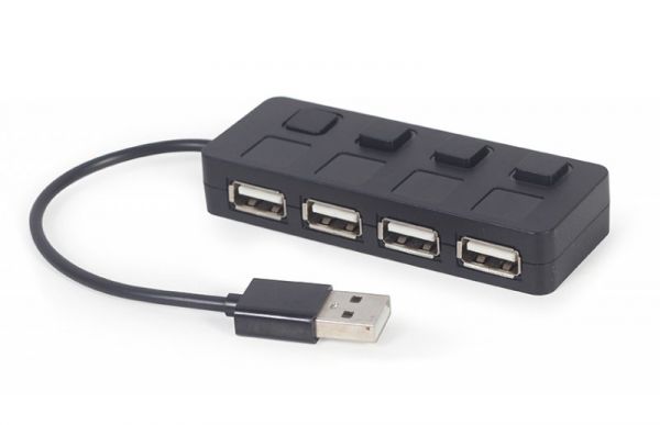  Gembird USB 2.0 4 ports switch black (UHB-U2P4-05) -  2