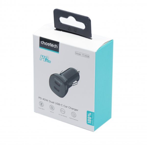 ������������ �������� �������, 2 �����, 38��, QC3.0+PD (20+20��), ������ Choetech TC0008-BK - �������� 13