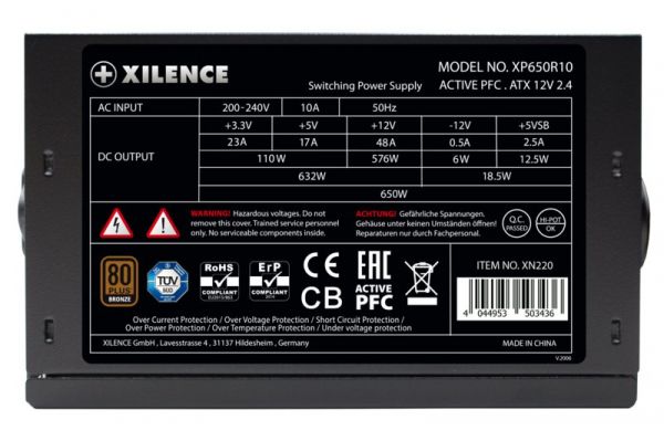   Xilence 650W (XP650R10) -  6