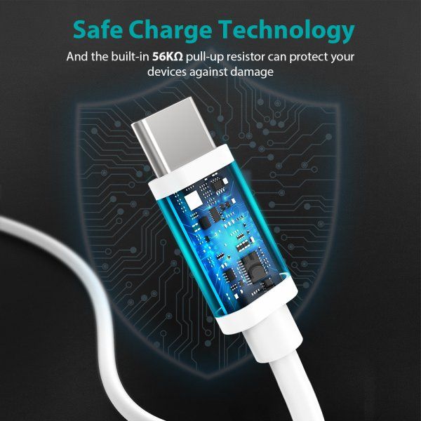 ������ ������ ����� USB 2.0 A-����/C-����,1 �. Choetech AC0002-WH - �������� 7