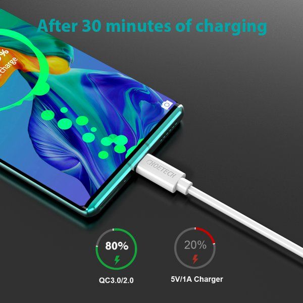 ������ ������ ����� USB 2.0 A-����/C-����,1 �. Choetech AC0002-WH - �������� 8