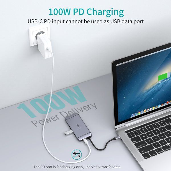 ��� ������� USB-C 9-�-1 (HDMI/VGA/���������/LAN/USB-A), ������� Choetech HUB-M15-GY - �������� 5