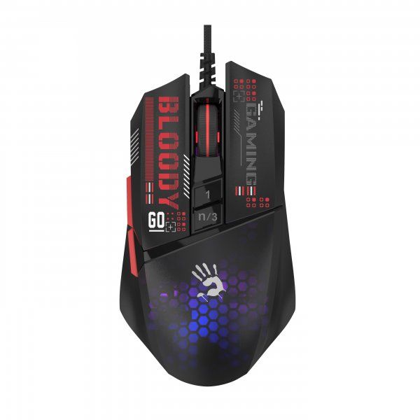 ������ ���� Bloody Activated, RGB, 12000 CPI, 30M ���������, ������ W60 Max Mini Bloody(Honeycomb) - �������� 1