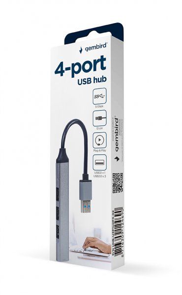 ��� �� 4 �����, USB-A �� 1 � USB 3.1 Gen1 (5 Gbps), 3 � USB 2.0, �����, ���� Gembird UHB-U3P1U2P3-02 - �������� 3