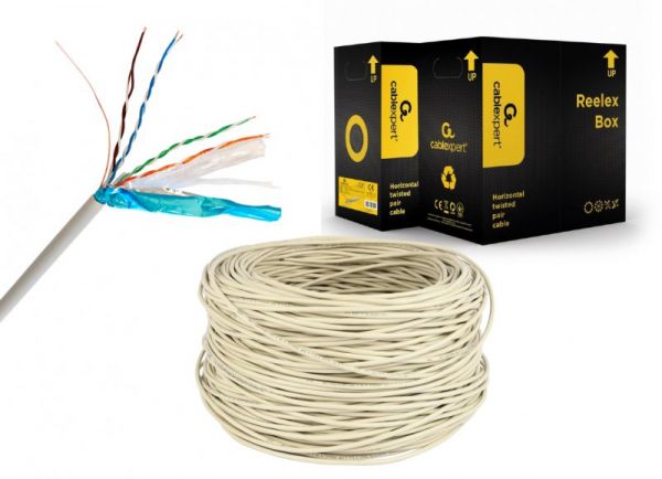 CAT6, ����������, ������� �� ���� (CCA), AWG23), ���������� �������, 305 � Cablexpert FPC-6004-SOL - �������� 2
