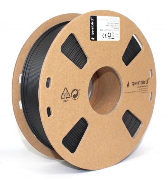 Գ������ ��� 3D-��������, PLA+, 1.75 ��, ������ Gembird 3DP-PLA+1.75-02-BK - �������� 1