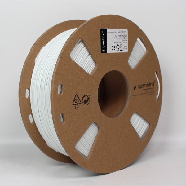 Գ������ ��� 3D-��������, PLA Flexible, �������, 1.75 ��, �i��� Gembird 3DP-PLA-FL-01-W - �������� 2