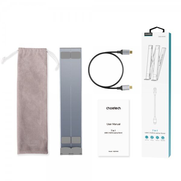 ��� ������� USB-C 7-�-1 (HDMI/PD/���������/USB-A / USB-C), ������� Choetech HUB-M48-GY - �������� 6