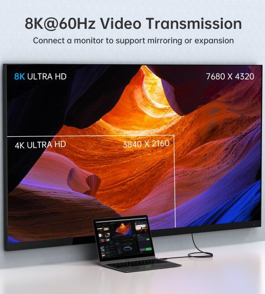 ������ USB4.Gen 3, 40 Gbps, 240w, C-����/C-����, 1.2 �, ������ Choetech XCC-1040 - �������� 10