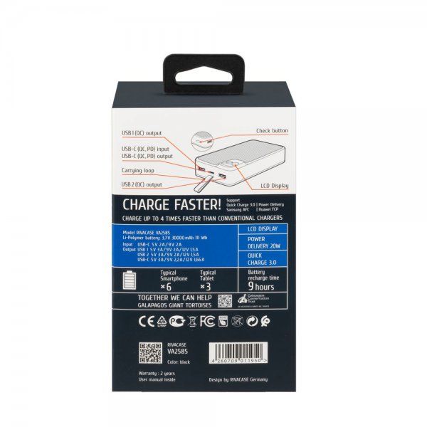 ��� RIVACASE RIVAPOWER VA2585 30000 mAh (Black) - �������� 17