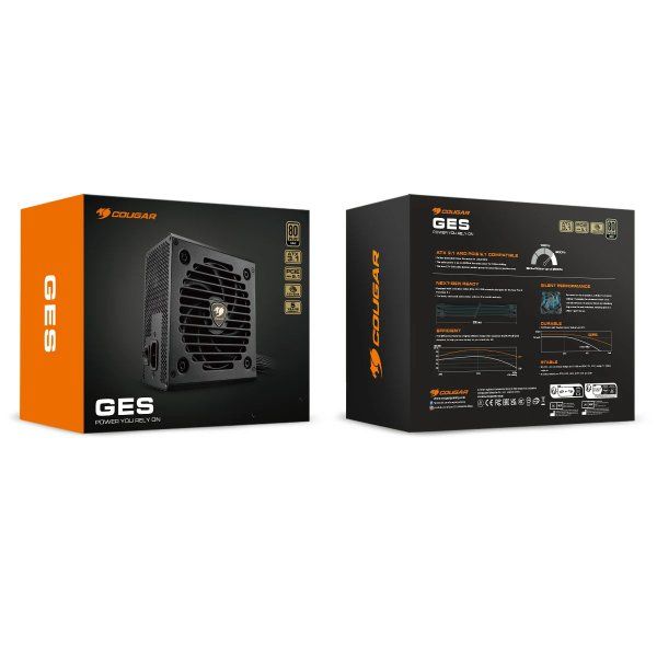 ���� �������� 750 ��, 80 Plus Gold, ATX 3.1, 120 �� HDB Fan, 6 SATA + 2 PCI-E Cougar GES750 - �������� 5