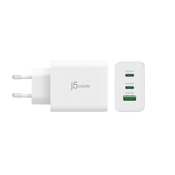 ��������� �������� �������, GaN, 1 USB-A / 2 USB-C, 65��, QC3.0/PD/PPS J5create JUP3365E-EN - �������� 4