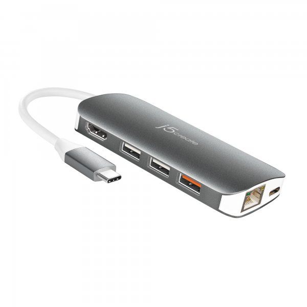 ��� ������� USB-C 9-�-1 (���/HDMI/PD/���������), ���� J5create JCD383-N - �������� 1