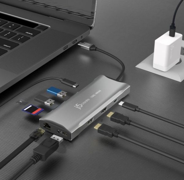 ������������� USB-C 10Gbps, 9-�-1 (���/HDMI/DP/PD/LAN/���������), ���� J5create JCD397-N - �������� 6