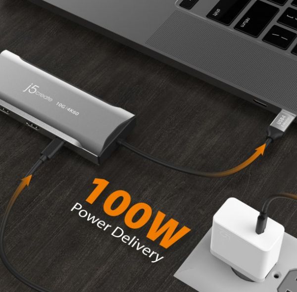 ������������� USB-C 10Gbps, 9-�-1 (���/HDMI/DP/PD/LAN/���������), ���� J5create JCD397-N - �������� 7
