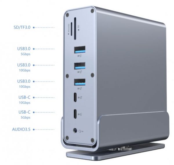 ��� ������� USB-C 15-�-1 (USB-��� + HDMI/DP/PD/���������/LAN/3.5-�� ����), ���� Cablexpert A-CF-COMBO15-01 - �������� 8