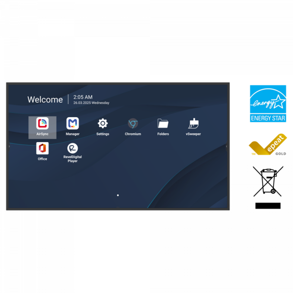 VIEWSONIC 43"UHD �� �������, 500nits, 5000:1, 8G RAM/32GB, H DMI-IN*3, HDMI-OUT*1, USB-A*2, USB-C*1, Audio in*1 CDE4331-1C��� - �������� 11