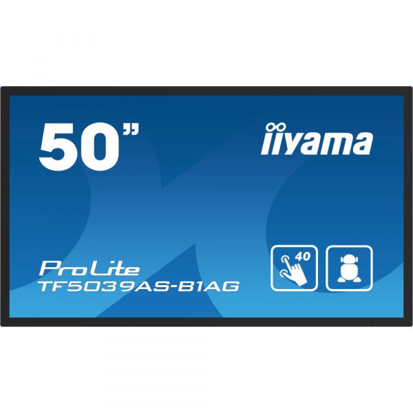 IIYAMA 49.5" 16:9  ��������� IPS UHD �� ������, 24/7,  5 00 ��/�2,  ����������-�������� ���������, �� Andr TF5039AS-B1AG - �������� 1