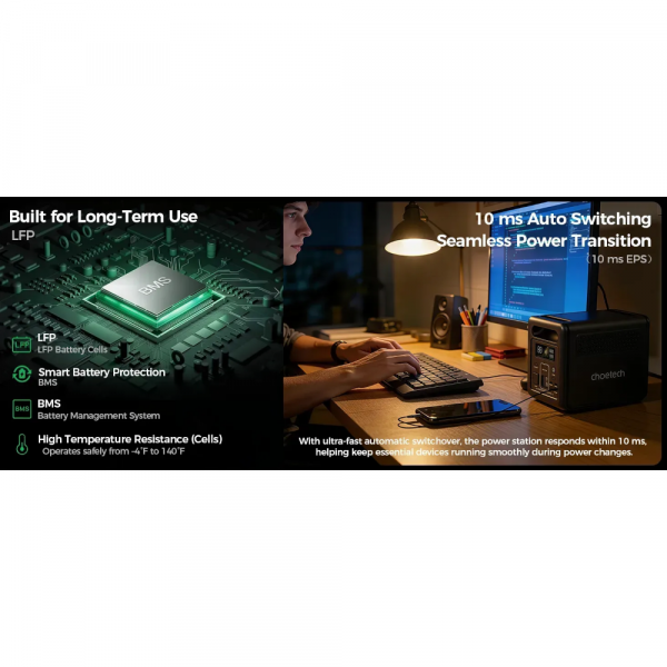 ���������� ������� ������� CHOETECH 1200W UPS PS (BS068) - �������� 7
