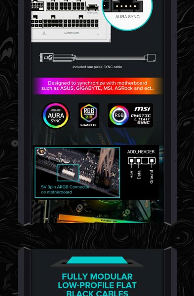 ���� �������� GAMEMAX RGB 750 PRO WH (ATX3.0/3.1 PCI - �������� 20