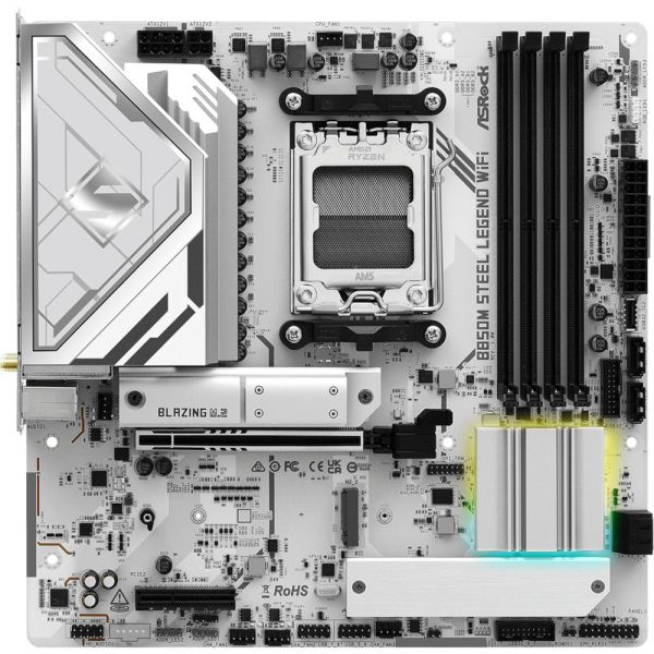 ASROCK M���������� ����� sAM5 AMD B850 4xDDR5 HDMI/DP 3xM .2 2.5GbE LAN mATX  B850M STEEL LEGEND WIFI - �������� 3