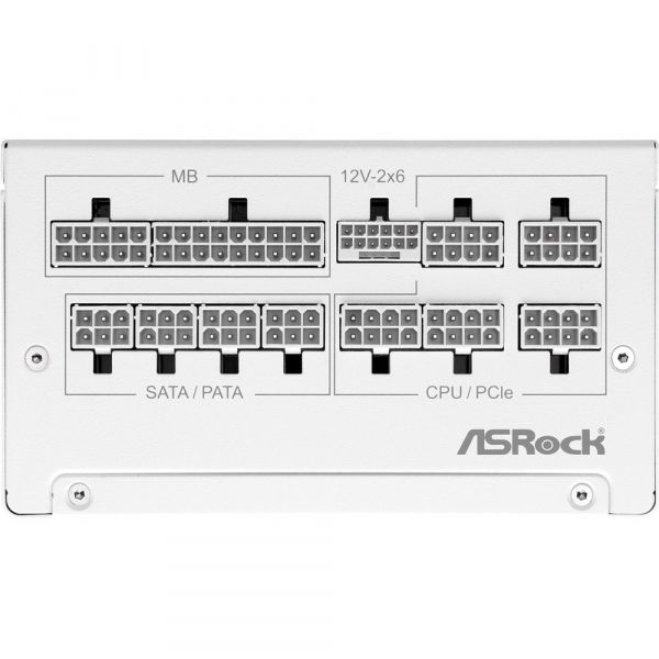 ASROCK ���� �������� 850W, 80 Pluse GOLD, PCIe 5.1 & ATX3 .1, Fully Modular, Native 12V-2x6, 135mm Fan, Whit SL-850GW - �������� 4