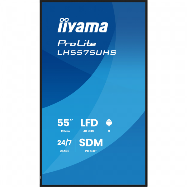 IIYAMA 54.6" 16:9 IPS �� ������, 3840�2160, 24/7, 500 �� /�2, �� Android 11,  3xHDMI 2.0/1xDP/1xDP Out/2xUS LH5575UHS-B2AG - �������� 4