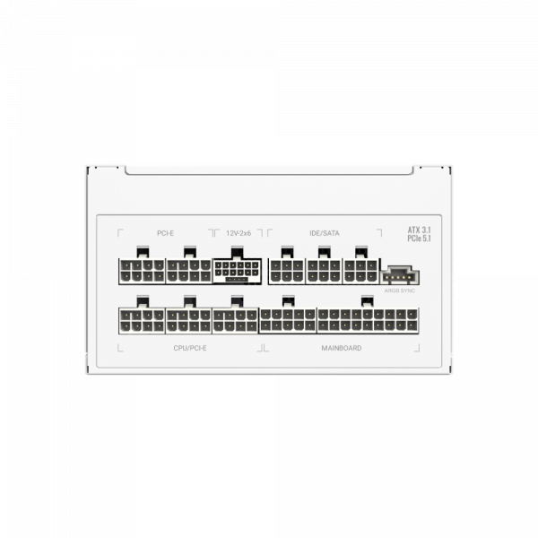 GAMEMAX   ATX 3.1 & PCIe5.1_  1300W, 80+ Plati num,RGB Smart  fan 140mm,fully modular ,Japanese 1 RGB PRO 1300P WH -  7