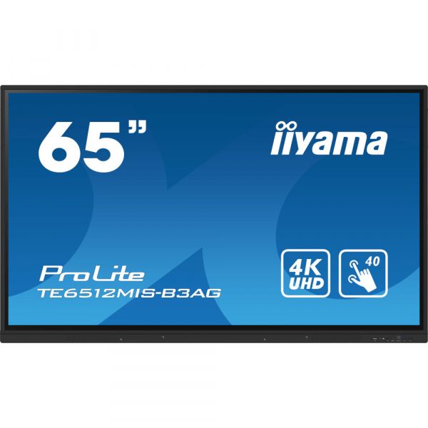 IIYAMA 65" 16:9  ������������� IPS UHD �� ������, 24/7,  PureTouch-IR ���������, �� Android 11.0, �������� TE6512MIS-B3AG - �������� 1