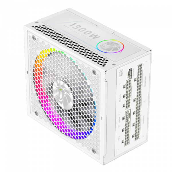 GAMEMAX   ATX 3.1 & PCIe5.1_  1300W, 80+ Plati num,RGB Smart  fan 140mm,fully modular ,Japanese 1 RGB PRO 1300P WH -  30