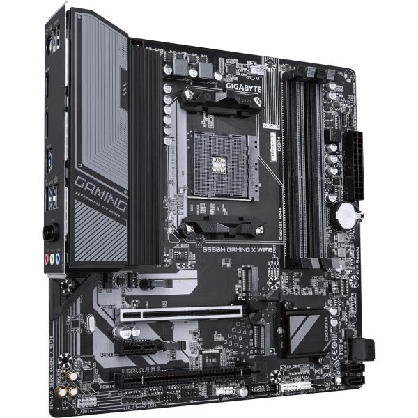 GIGABYTE ����������� ����� sAM4 AMD B550 HDMI/DP 2xM.2 GbE  Lan mATX B550M GAMING X WIFI6 - �������� 2