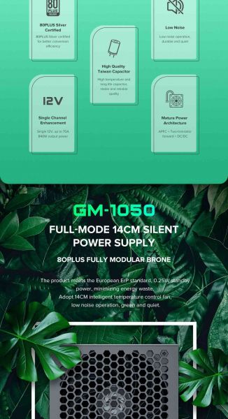 GAMEMAX ���� �������� ATX 1050W, 80 Bronze , fan 140mm,ful ly modularOVP, UVP, OTP, OCP, OLP, OPP, SCP GM-1050  Modular - �������� 14