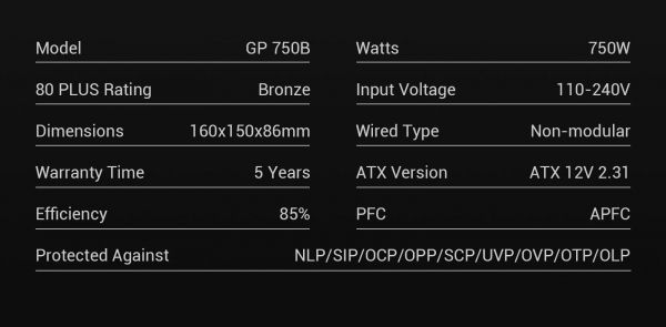   GAMEMAX GP 750B -  20