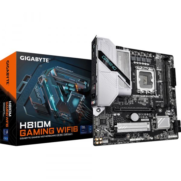 GIGABYTE M���������� ����� s1851 Intel H810 DP/HDMI/VGA  1x M.2 2.5GbE LAN mATX  H810M GAMING WIFI6 - �������� 2