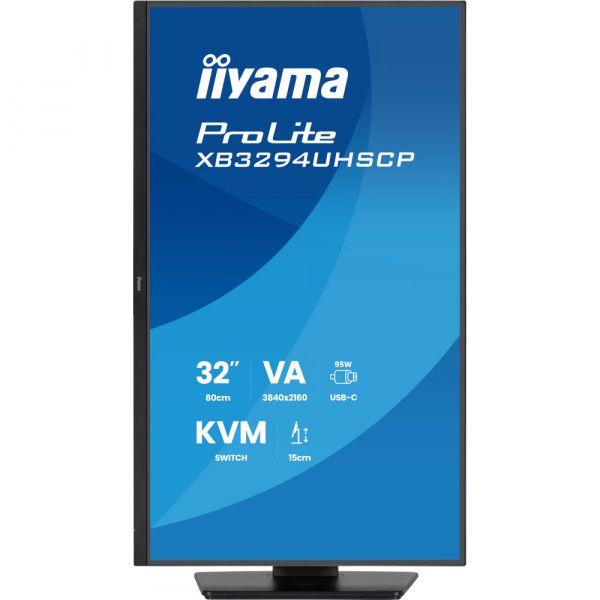 IIYAMA 31.5" 16:9 VA  , 38402160, 2  (GTG), 6 0 , 400 /2, AdaptiveSync, HDR, KVM, Pip/PbP,  XB3294UHSCP-B1 -  4