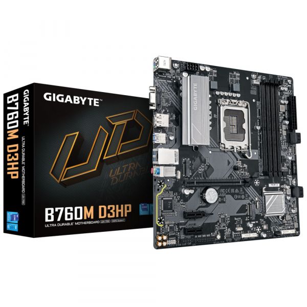 GIGABYTE M���������� ����� s1700 Intel B760 HDMI/DP/VGA R5 2xM.2 GbE LAN mATX B760M D3HP - �������� 2
