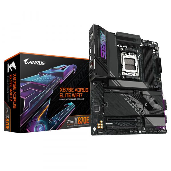 GIGABYTE M���������� ����� sAM5 AMD X870E HDMI 4xM.2  USB4. 0 2.5GbE LAN ATX X870E AORUS ELITE WIFI7 - �������� 2