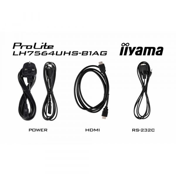 IIYAMA 75" 16:9 VA �� ������, 3840�2160, 500 ��/�2, 24 /7, �� ������ 14, 2xHDMI/1xUSB-C/2xUSB 2.0, SP 2x LH7564UHS-B1AG - �������� 15