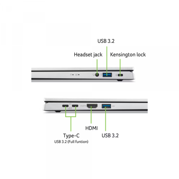 ACER ������� 15.6FI/Core3-N355/8/512/Intel HD/DOS/Pure  Silver Aspire Go 15 AG15-32P - �������� 2