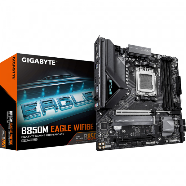 GIGABYTE M  sAM5 AMD B850 2xDP/HDMI 2xM.2 2. 5GbE LAN mATX  B850M EAGLE WIFI6E -  2