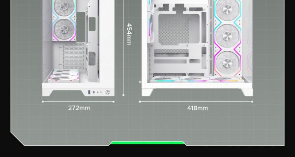 GAMEMAX ������ ATX ��� ����� �������� , ����������� ���� X,M-ATX,ITX, combo audio,VGA Card Length	Up to 400 Infinity Pro WH - �������� 22