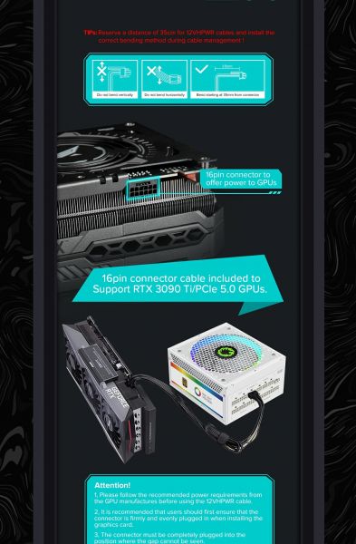 ���� �������� GAMEMAX RGB 750 PRO WH (ATX3.0/3.1 PCI - �������� 17