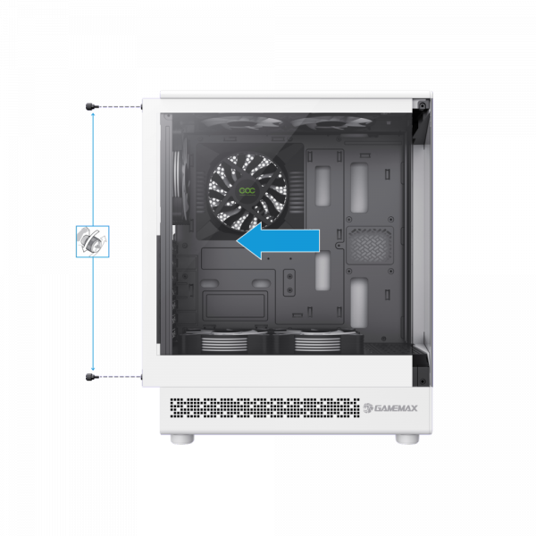 GAMEMAX ������ ����'������� Midi ATX ��� ����� ��������  ATX,ATX, M-ATX,ITX, Tempered Glass,Mesh,USB2.0x1,U Vista COC AW - �������� 9