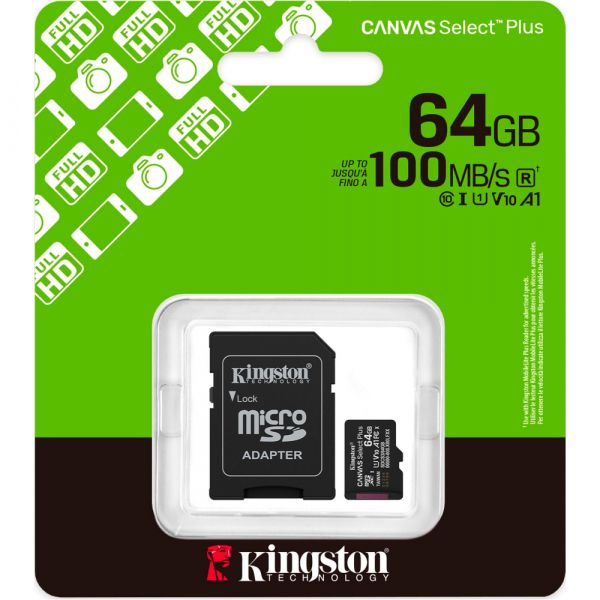 ����� ���'�� KINGSTON ����� ���'�� 64GB microSDXC Canvas Select Plus Ge n3 100MB/s A1 Card + Adapter SDCS3/64GB - �������� 3