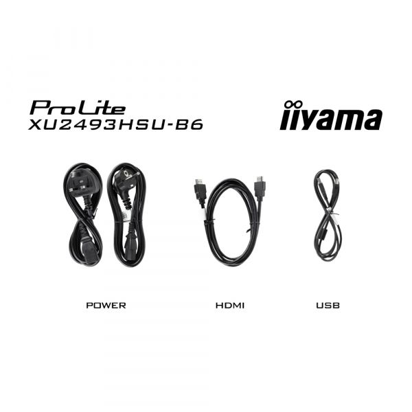 IIYAMA 23.8" 16:9 IPS �� �������, 1920�1080, 1 �� (MPRT),  300 ��/�2, 100 ��, FreeSync, 1xHDMI 1.4/1xDP 1.2/ XU2493HSU-B7 - �������� 12